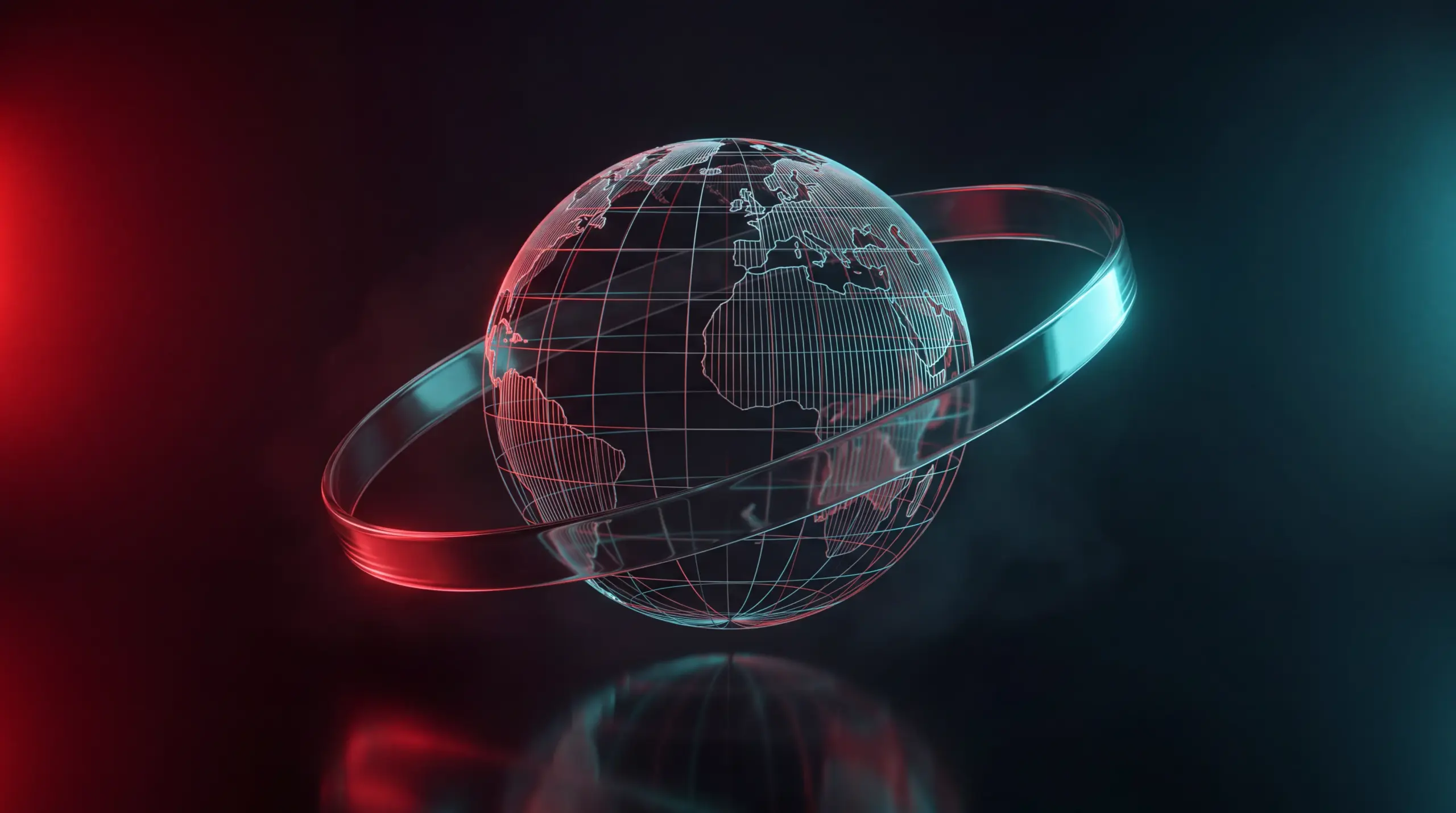Digitaler Globus als Symbol für weltweite Vernetzung